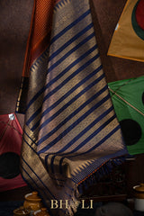 checkered pure zari mulberry silk korvai kanjivaram