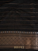 concetual pure katan silk black banarasi