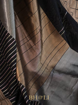 concetual pure katan silk black banarasi