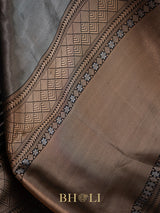 concetual pure katan silk black banarasi
