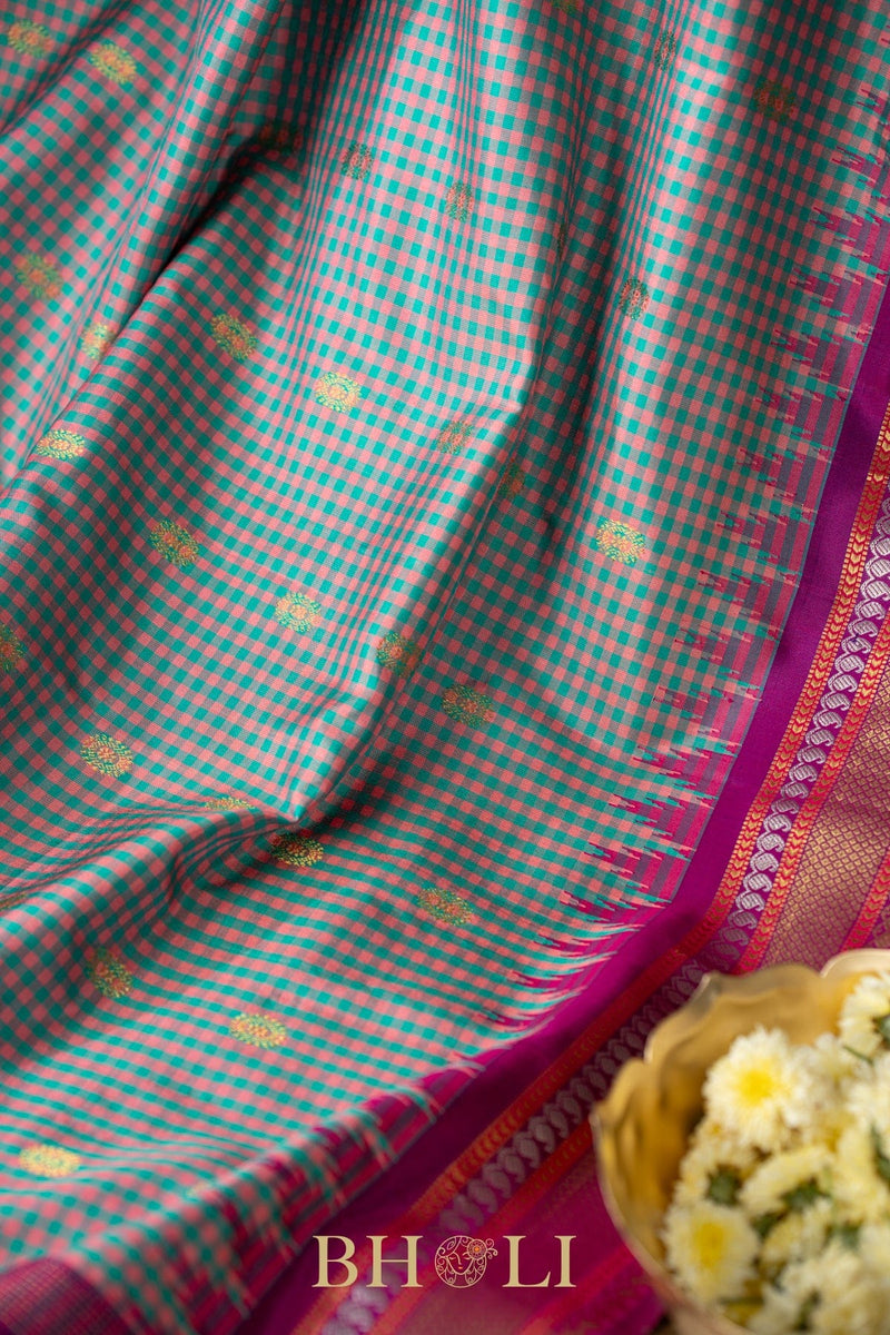 dual tone pure mulberry silk kuttu gadwal