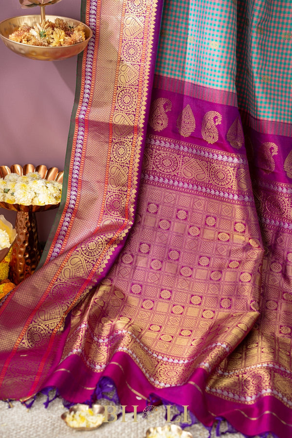 dual tone pure mulberry silk kuttu gadwal