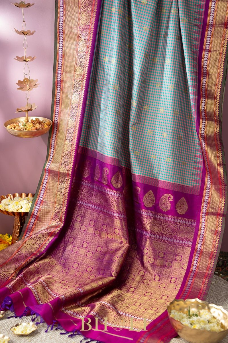dual tone pure mulberry silk kuttu gadwal