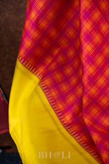 ganga jamuna checkered body korvai kanjivaram