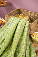 green and purple handwoven silk by silk kuttu gadwal