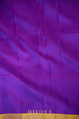 green and purple handwoven silk by silk kuttu gadwal