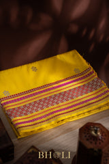 handwoven art deco style kaduwa border katan silk banarasi