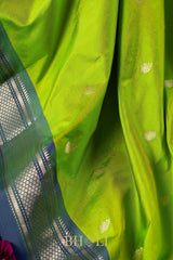 handwoven asawali pure mulberry silk Paithani