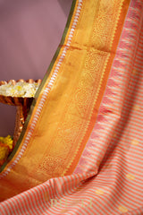 handwoven checkered kuttu pure silk gadwal