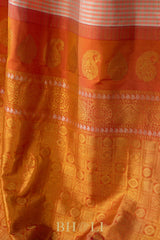 handwoven checkered kuttu pure silk gadwal
