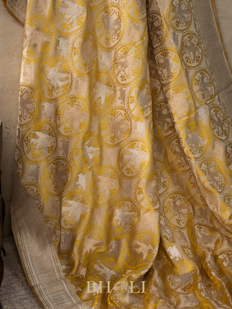 handwoven full kaduwa mashru gaji banarasi