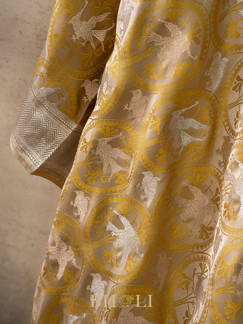 handwoven full kaduwa mashru gaji banarasi