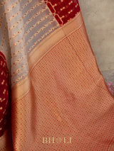 handwoven gold zari pure kora silk banarasi