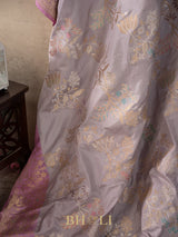 handwoven kaduwa jungla meenakari kadiyal border katan banarasi