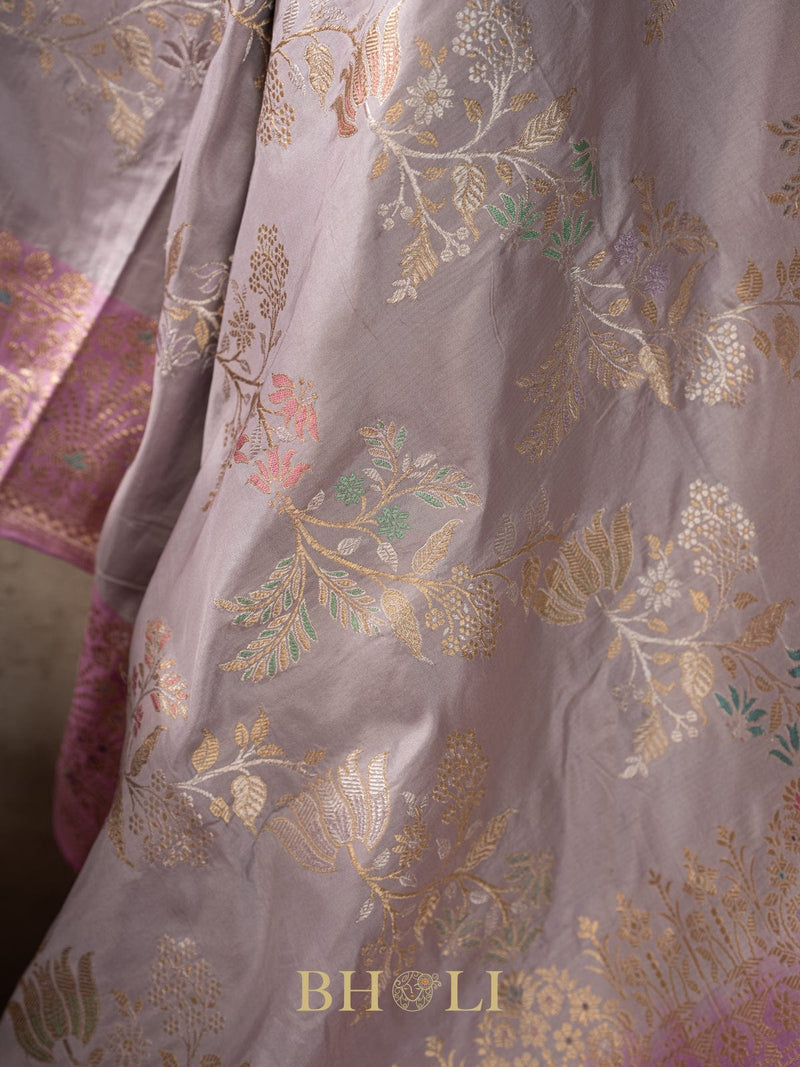 handwoven kaduwa jungla meenakari kadiyal border katan banarasi