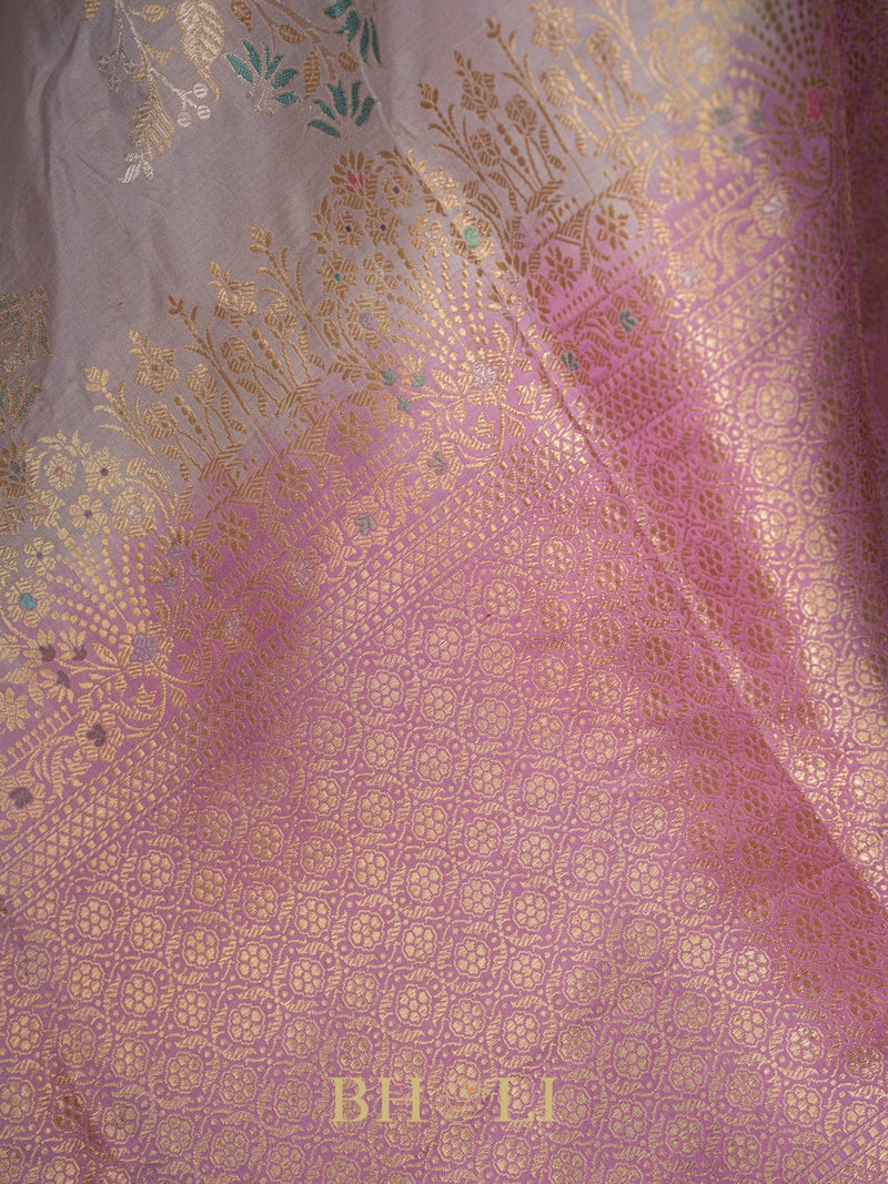 handwoven kaduwa jungla meenakari kadiyal border katan banarasi