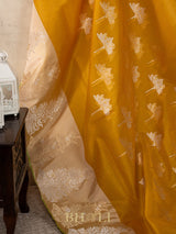 handwoven kaduwa kora silk with kadiyal katan banarasi