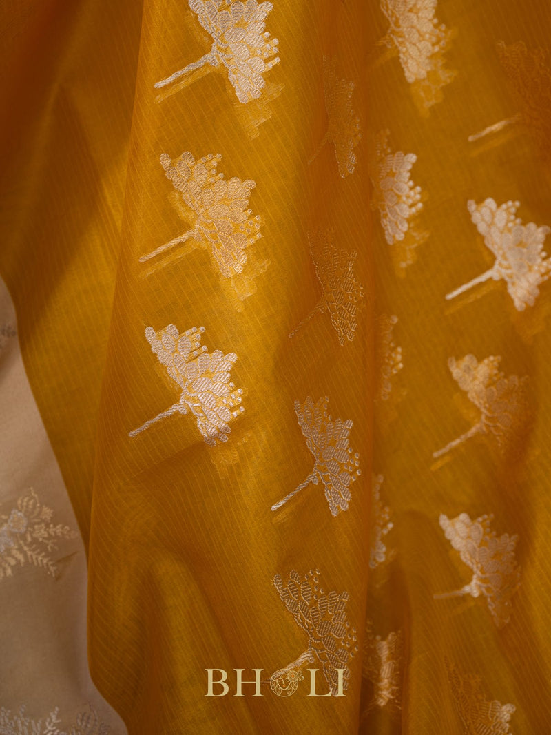 handwoven kaduwa kora silk with kadiyal katan banarasi