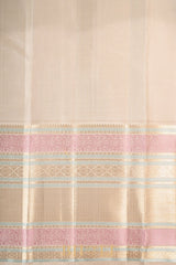 handwoven kai korvai pure mulberry silk green kanjivaram