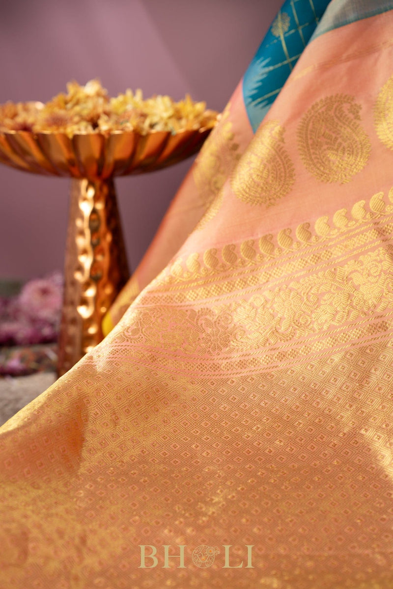 handwoven kuttu checkerd gadwal silk by silk