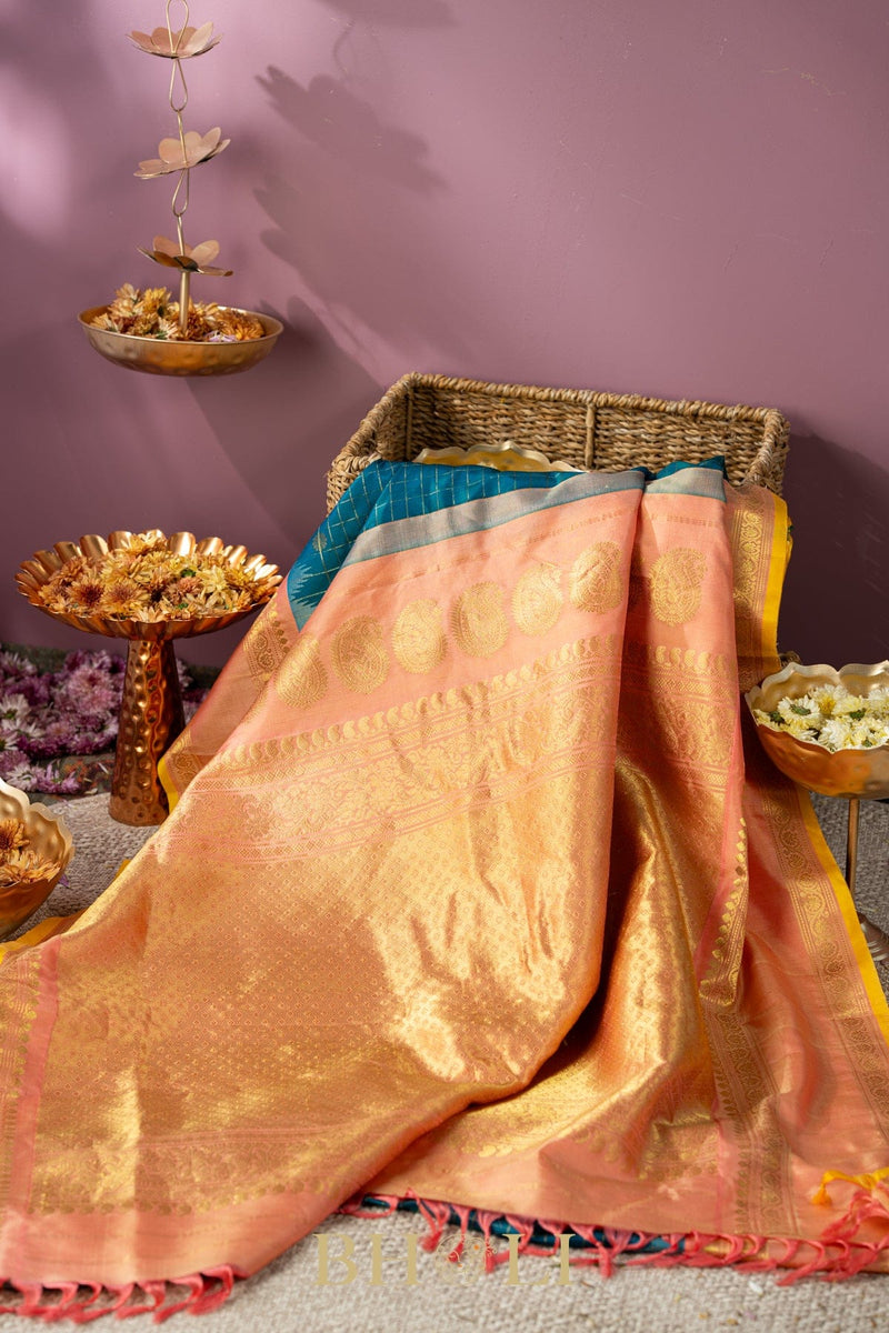 handwoven kuttu checkerd gadwal silk by silk