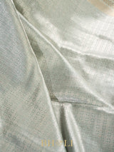 handwoven light blue pure katan silk buti banarasi