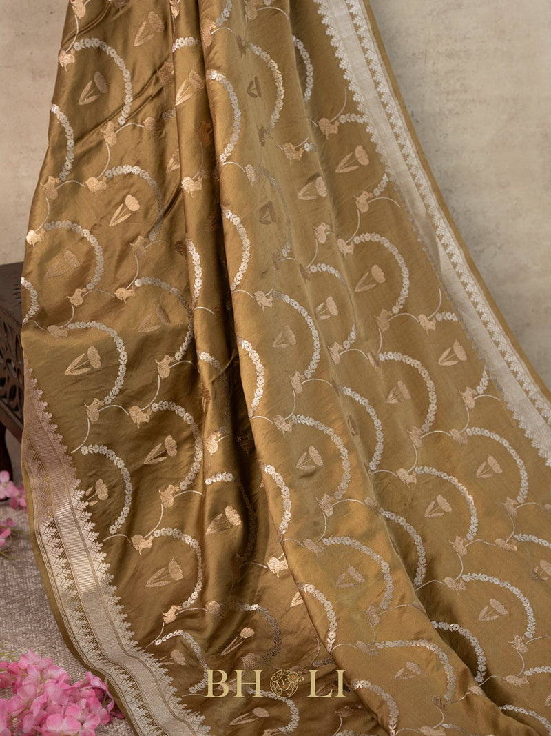 handwoven mashru gaji kaduwa jungla designer banarasi