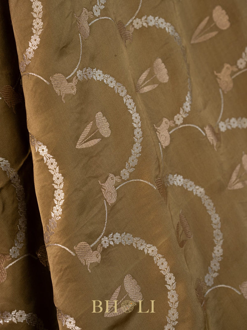 handwoven mashru gaji kaduwa jungla designer banarasi