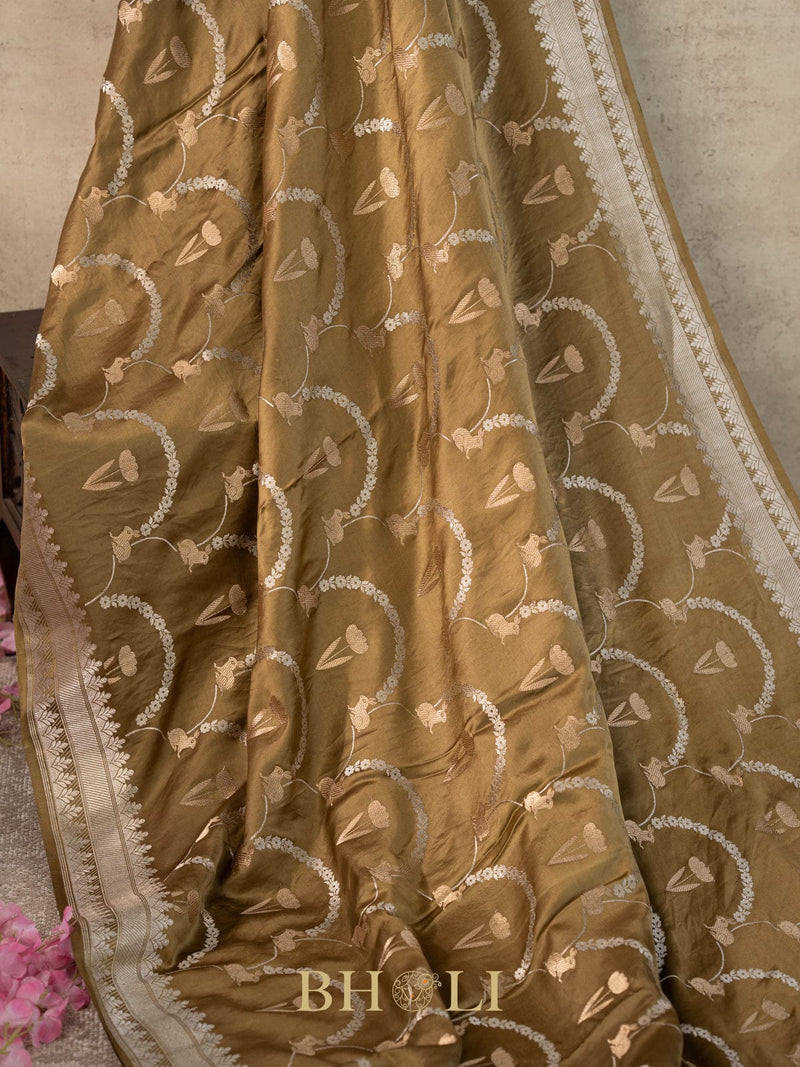 handwoven mashru gaji kaduwa jungla designer banarasi
