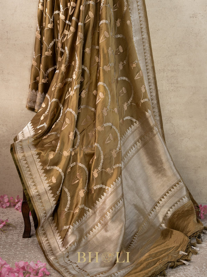 handwoven mashru gaji kaduwa jungla designer banarasi