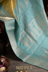 handwoven meenkari kuttu border silk by silk gadwal
