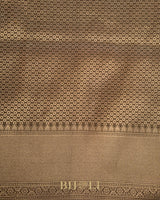 handwoven moss green pure katan silk banarasi