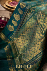 handwoven multi checks contrast kuttu border silk gadwal
