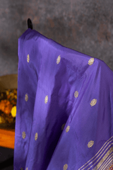 Handwoven Narali Kath Lavender pure silk yeola paithani