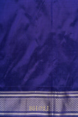 Handwoven narali paithani pure mulberry silk no zari saree