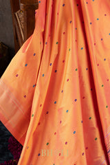 Handwoven narali paithani pure mulberry silk no zari saree