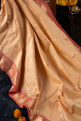 Handwoven narali paithani pure mulberry silk saree