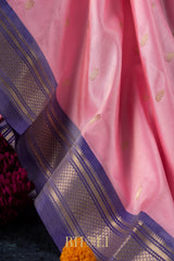 Handwoven narali paithani pure silk saree