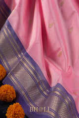 Handwoven narali paithani pure silk saree
