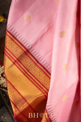 handwoven paisley buta kai koravi pure silk kanjivaram