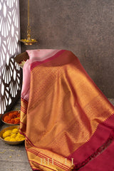 handwoven paisley buta kai koravi pure silk kanjivaram