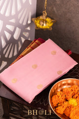 handwoven paisley buta kai koravi pure silk kanjivaram