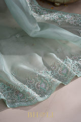 handwoven party wear organza silk
