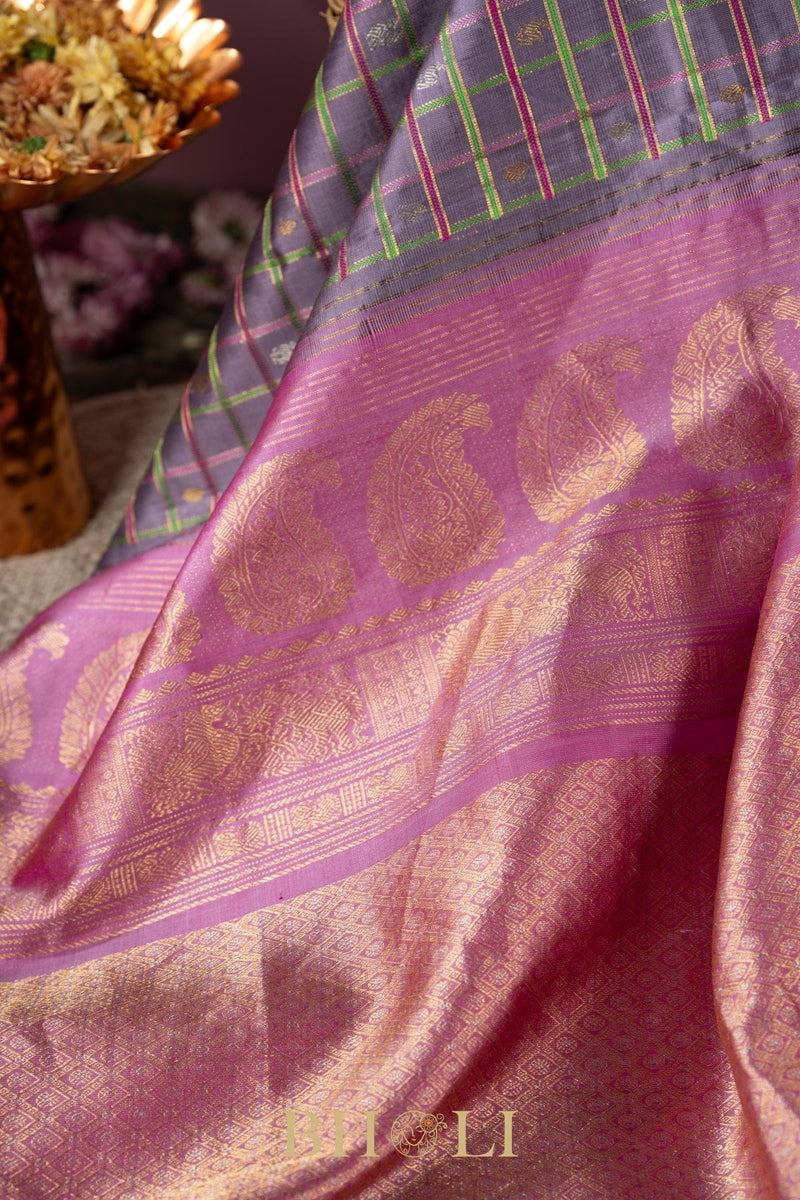 handwoven pastel silk by silk kuttu gadwal