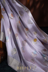 handwoven pure katan silk alfi buta kaduwa banarasi