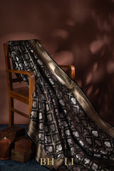 handwoven pure katan silk cutwork weave banarasi