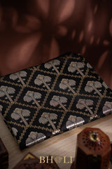 handwoven pure katan silk cutwork weave banarasi