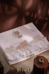 handwoven pure katan silk kaduwa buta light pink banarasi