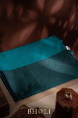 handwoven pure katan silk mashru border contemporary banarasi