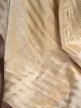 handwoven pure katan silk mashru striped banarasi